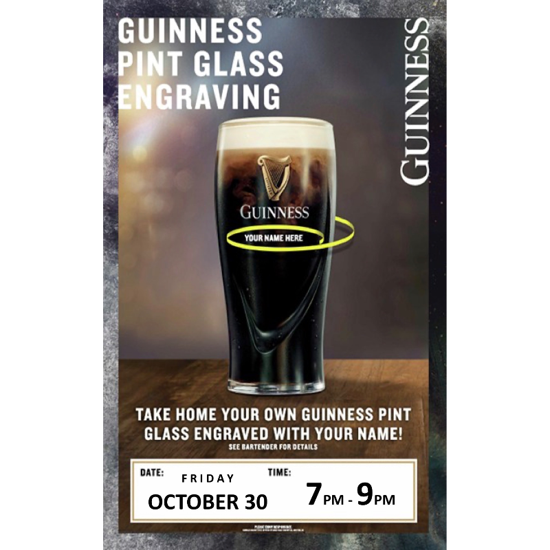 Guinness Glass Engraving