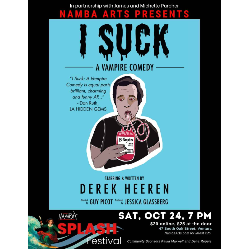 “I Suck: A Vampire Comedy” is a darkly funny one-person show that asks: What good is eternal life if you’re not really living?