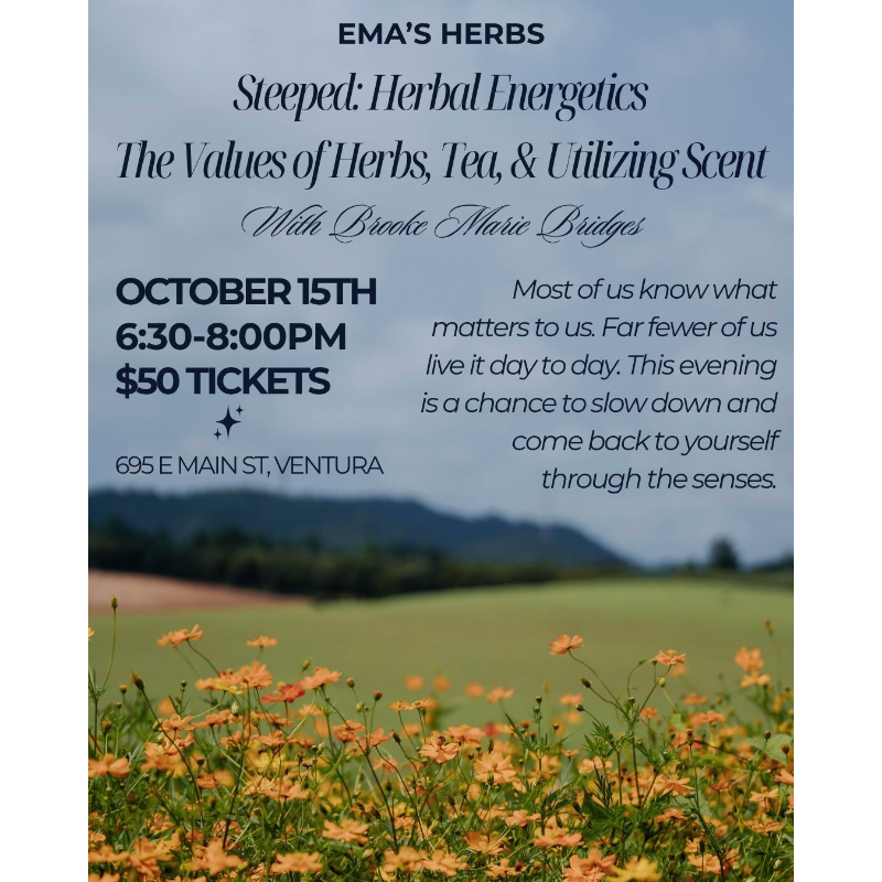 Steeped: Herbal Energetics: The Values of Herbs, Tea, & Utilizing Scent with Brooke Marie Bridges