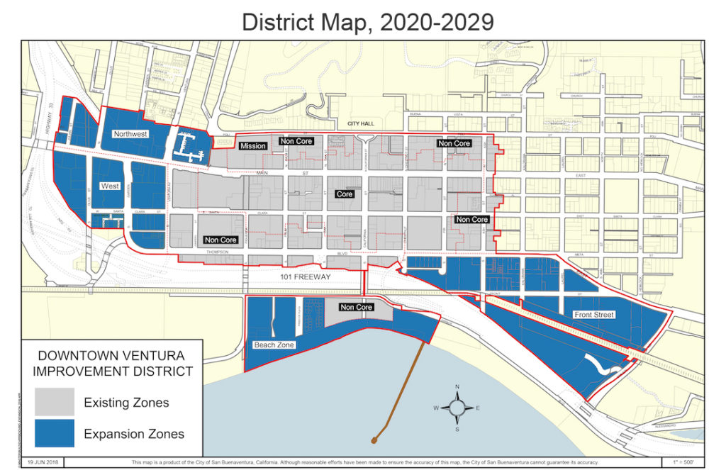 Expansion area with title Downtown Ventura