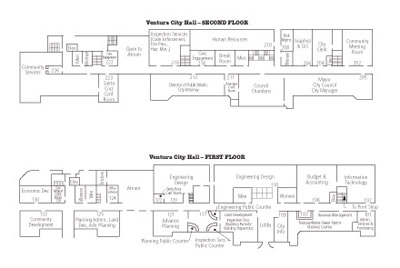 City Hall Map | Downtown Ventura